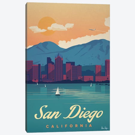 San Diego Canvas Print #IDS57} by IdeaStorm Studios Canvas Artwork