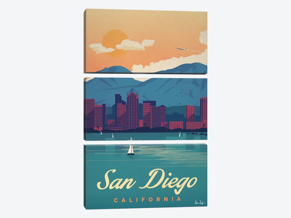 San Diego by IdeaStorm Studios 3-piece Canvas Wall Art