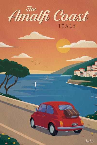 Amalfi Coast by IdeaStorm Studios framed canvas print