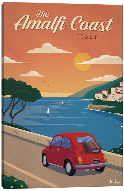 Amalfi Coast Canvas Art Print - Travel Art
