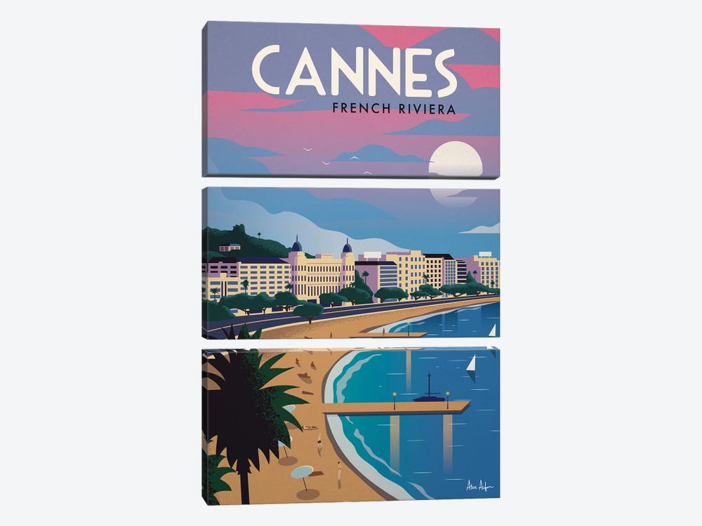 Cannes by IdeaStorm Studios 3-piece Canvas Print