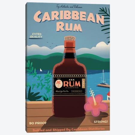 Caribbean Rum Canvas Print #IDS67} by IdeaStorm Studios Art Print