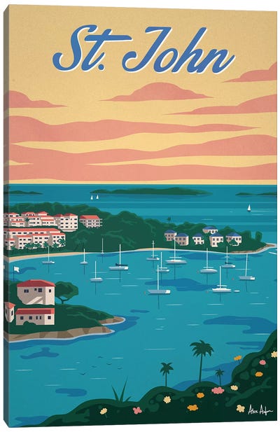 Cruz Bay Canvas Art Print - US Virgin Islands