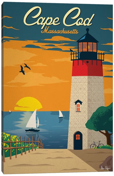 Cape Cod Canvas Art Print - Scenic & Nature Typography