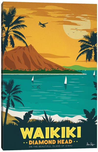 Waikiki Canvas Art Print - Travel Posters