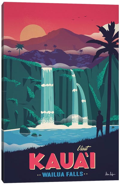 Wailua Falls Canvas Art Print - Motivational Typography