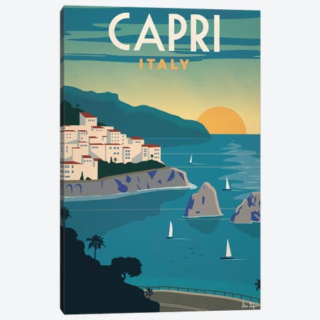 Capri Canvas Print #IDS7} by IdeaStorm Studios Canvas Art