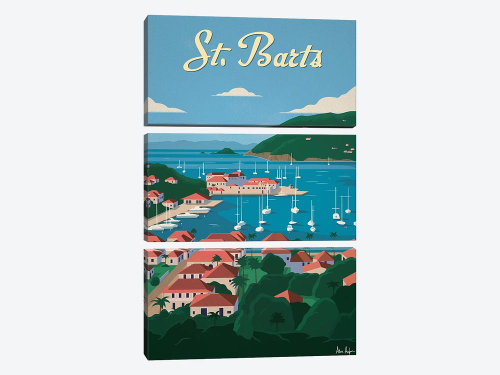 St. Barts by IdeaStorm Studios 3-piece Canvas Art Print