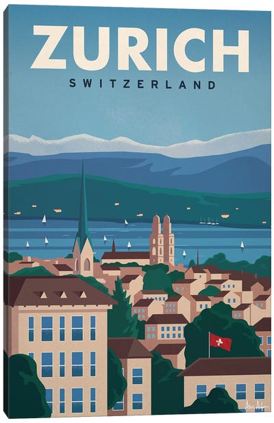 Zurich Canvas Art Print - Switzerland Art