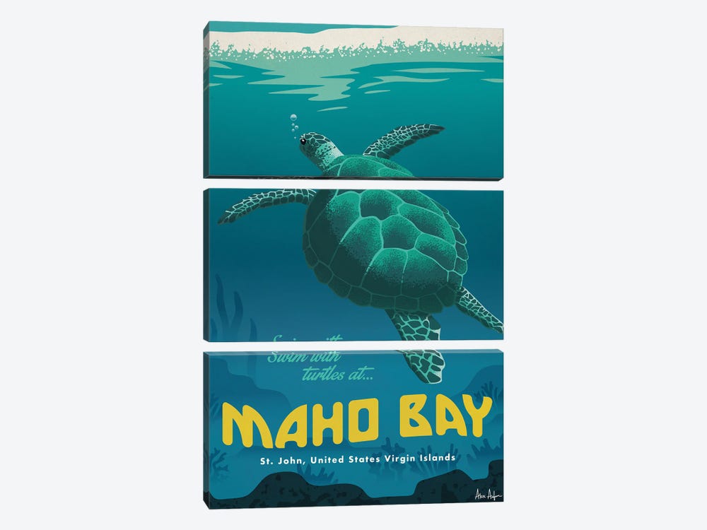 Maho Bay by IdeaStorm Studios 3-piece Canvas Wall Art