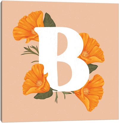 B Canvas Art Print - Letter B