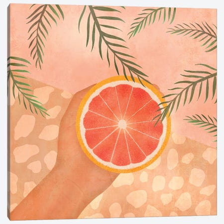Grapefruit Canvas Print #IFH42} by ItsFunnyHowww Canvas Art