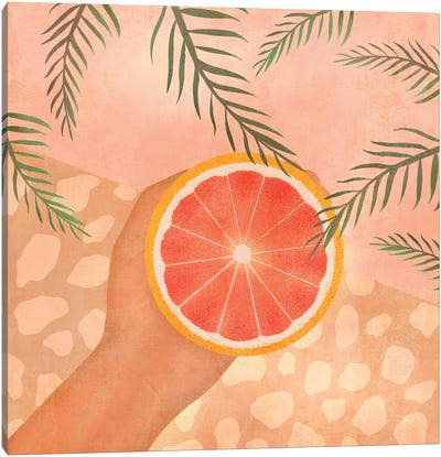 Grapefruit Canvas Art Print - ItsFunnyHowww