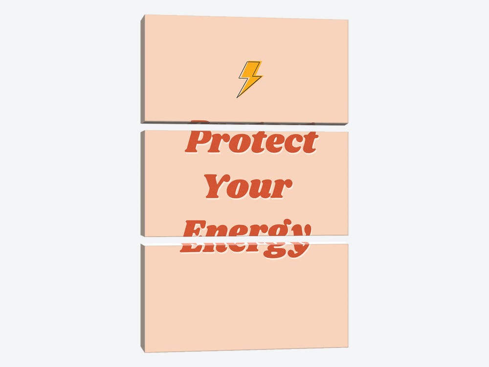 Protect Your Energy by ItsFunnyHowww 3-piece Canvas Wall Art
