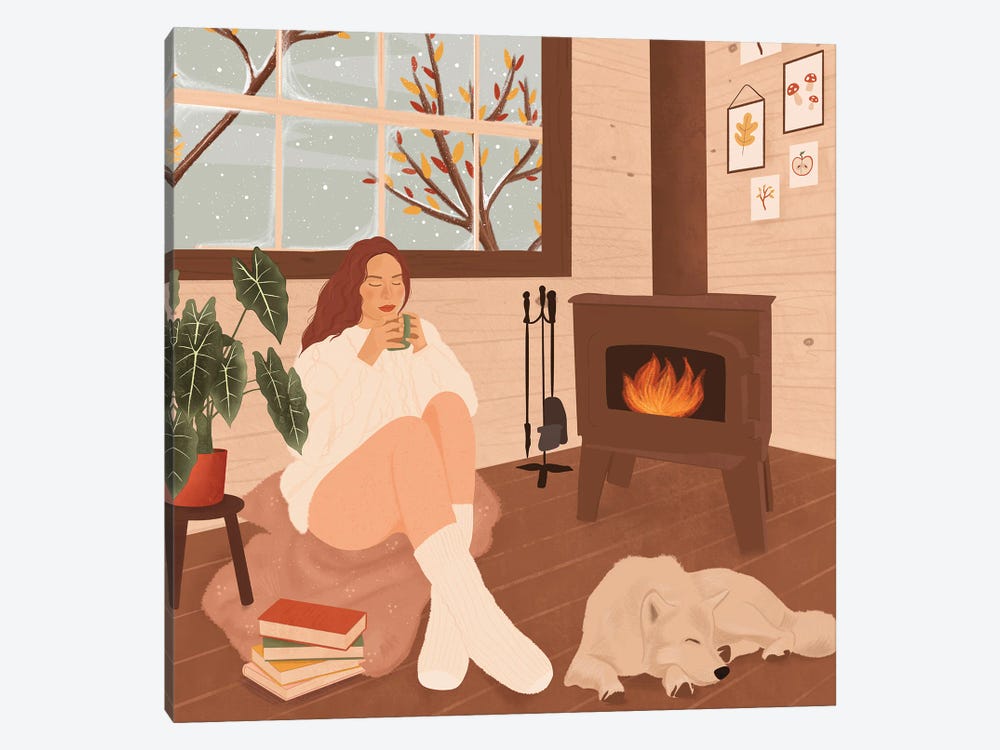 Cozy Life by ItsFunnyHowww 1-piece Canvas Artwork