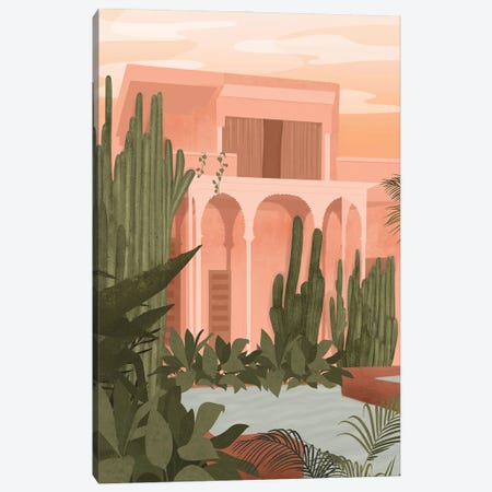 Pink Majorelle Garden Canvas Print #IFH53} by ItsFunnyHowww Canvas Print