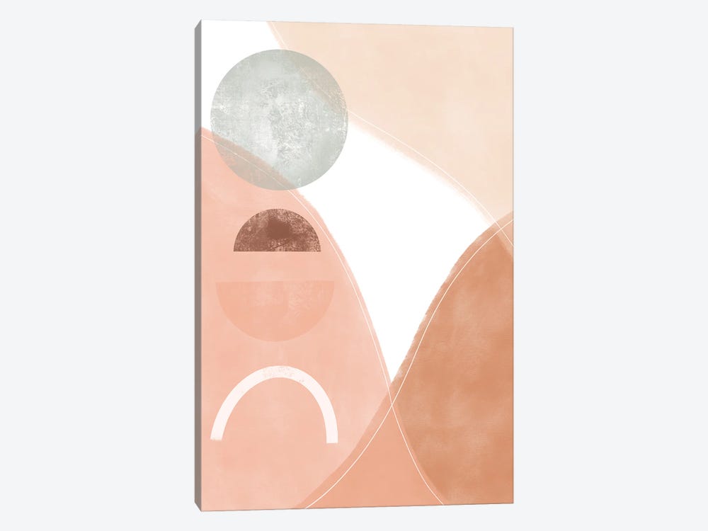 Pastel Shapes by ItsFunnyHowww 1-piece Canvas Wall Art
