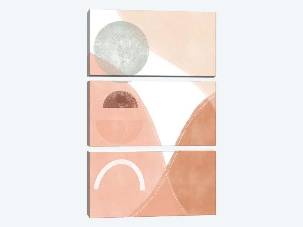 Pastel Shapes by ItsFunnyHowww 3-piece Canvas Art