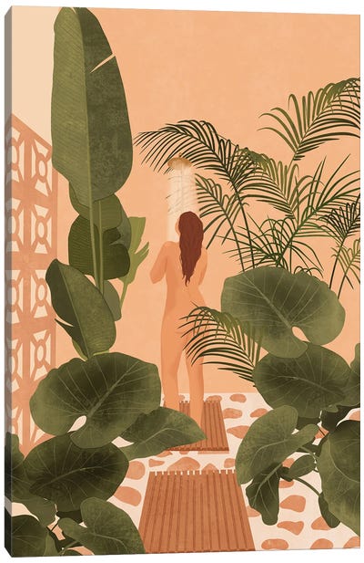 Shower In The Tropics Canvas Art Print - Self-Care Art