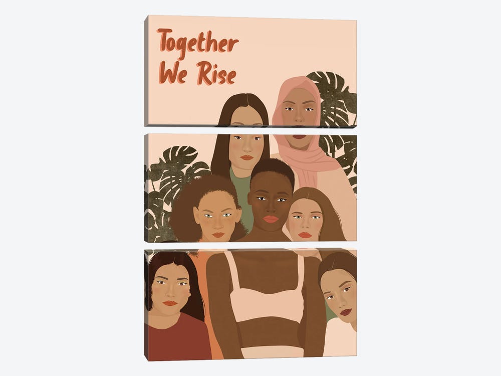 Together We Rise by ItsFunnyHowww 3-piece Canvas Artwork