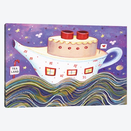Teapot Boat Canvas Print #IGL12} by Irene Goulandris Canvas Wall Art