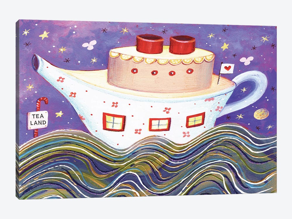 Teapot Boat by Irene Goulandris 1-piece Canvas Art