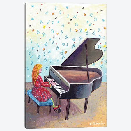 Pianist Girl Canvas Print #IGL19} by Irene Goulandris Canvas Wall Art