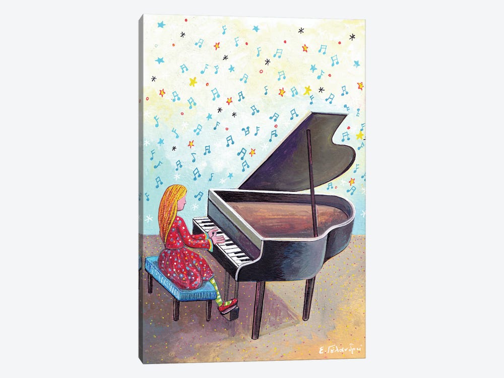 Pianist Girl by Irene Goulandris 1-piece Art Print