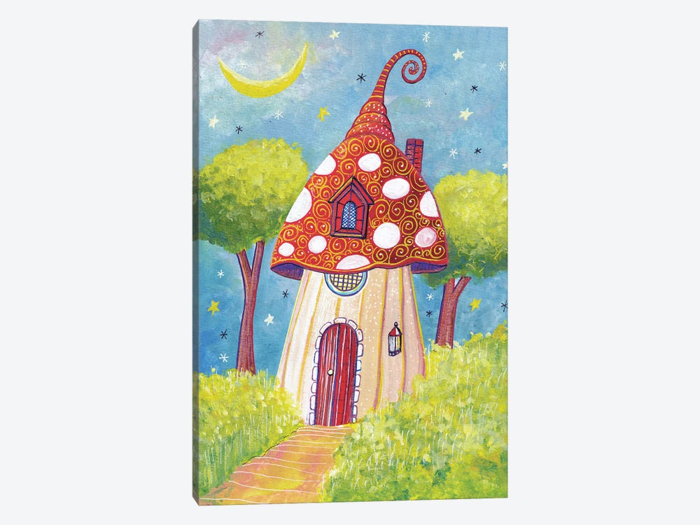 Mushroom House by Irene Goulandris 1-piece Canvas Artwork