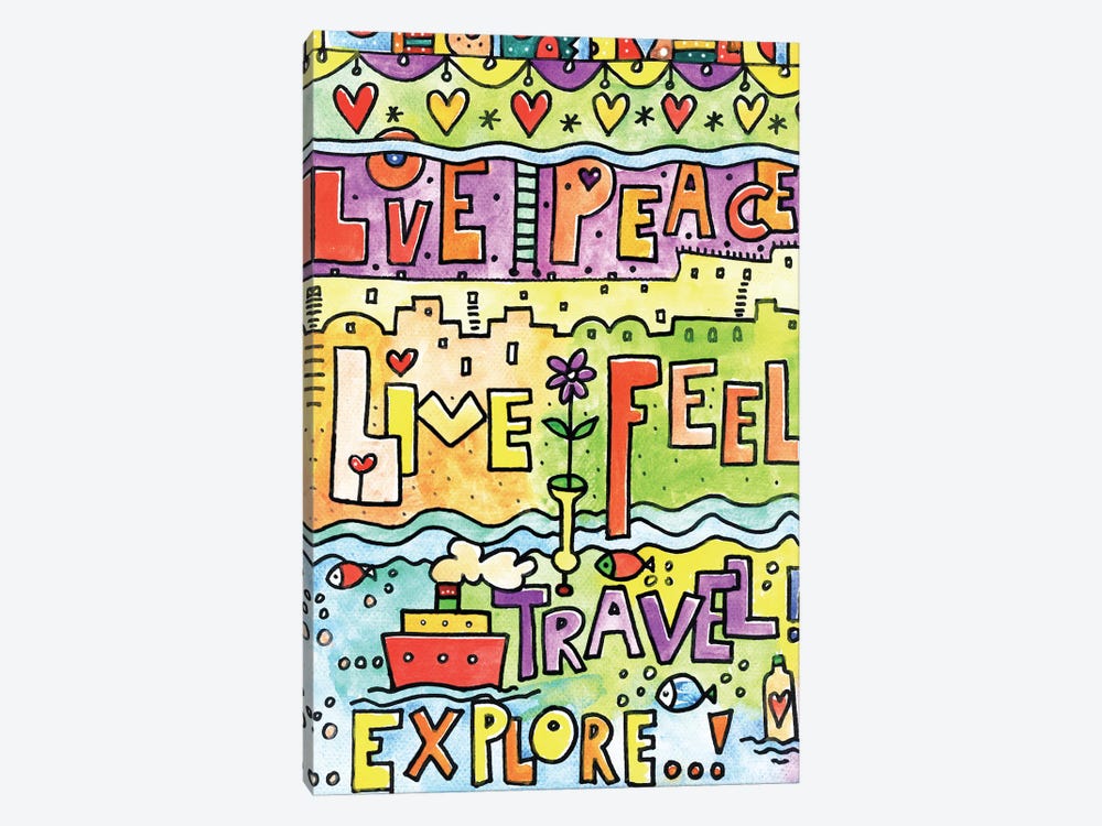 Love Live Feel by Irene Goulandris 1-piece Art Print