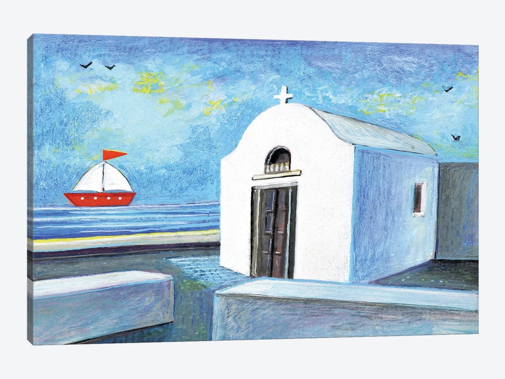 Greek Church by Irene Goulandris 1-piece Canvas Art Print