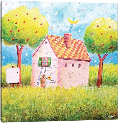 House In The Forest Canvas Art Print - Irene Goulandris