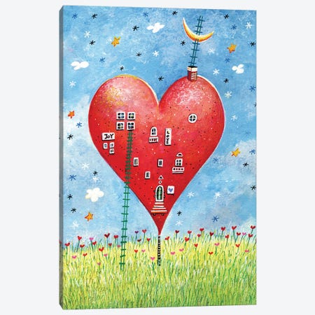 Heart House Canvas Print #IGL2} by Irene Goulandris Canvas Art