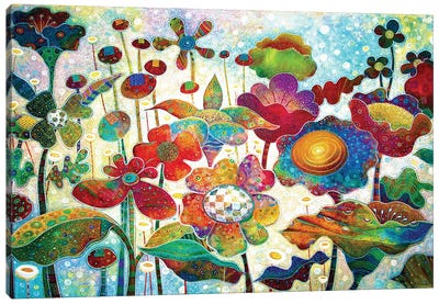 Flowers Dance Canvas Art Print - Irene Goulandris
