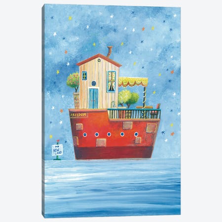 House Boat Canvas Print #IGL43} by Irene Goulandris Art Print