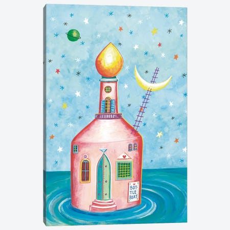 Bottle House Canvas Print #IGL44} by Irene Goulandris Canvas Artwork