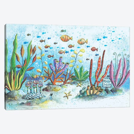 Happy Seabed Canvas Print #IGL48} by Irene Goulandris Canvas Art Print