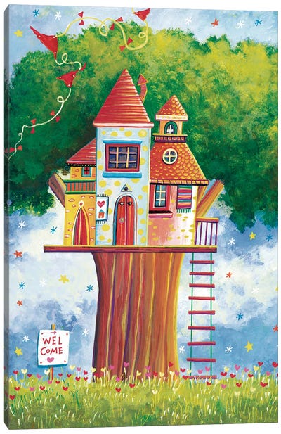 Tree House Canvas Art Print - Irene Goulandris