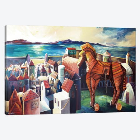 Troyan Horse Canvas Print #IGL55} by Irene Goulandris Art Print