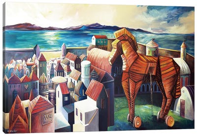 Troyan Horse Canvas Art Print - Irene Goulandris