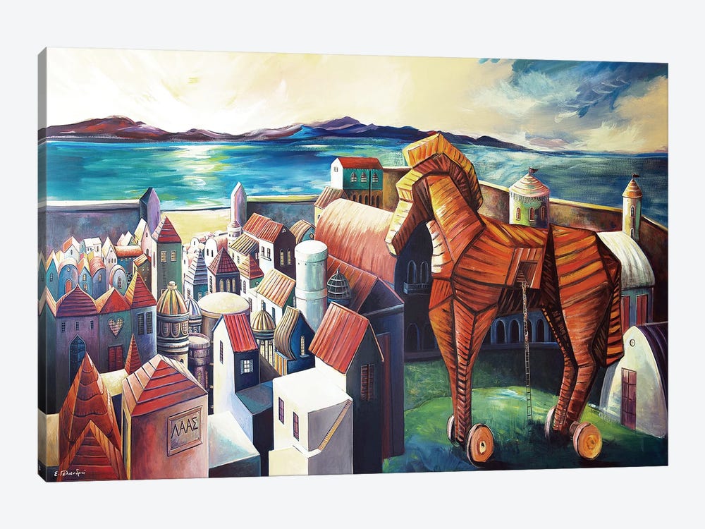 Troyan Horse by Irene Goulandris 1-piece Canvas Print