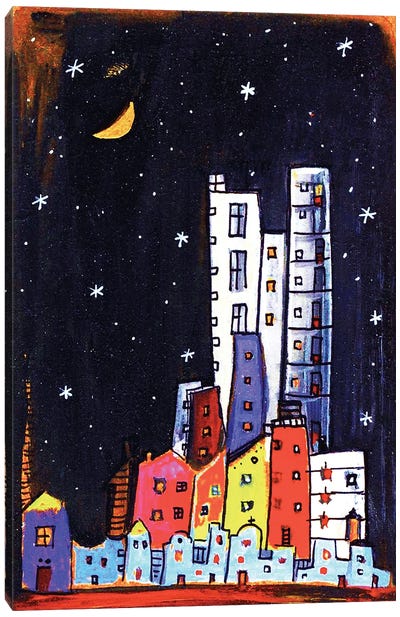 Sleeping City Canvas Art Print - Irene Goulandris