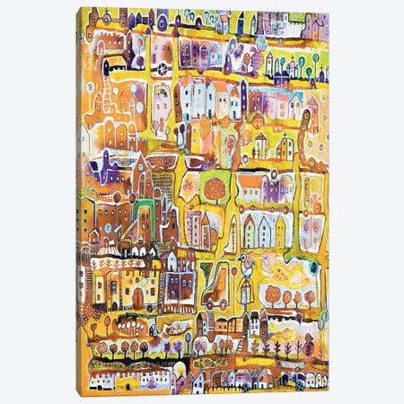 Yellow City Canvas Print #IGL58} by Irene Goulandris Canvas Artwork