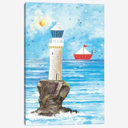 Lighthouse Canvas Print #IGL74} by Irene Goulandris Art Print