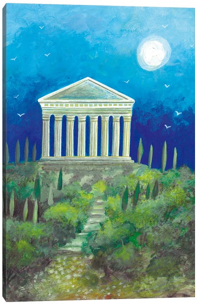 Acropolis In Athens Canvas Art Print - Stairs & Staircases