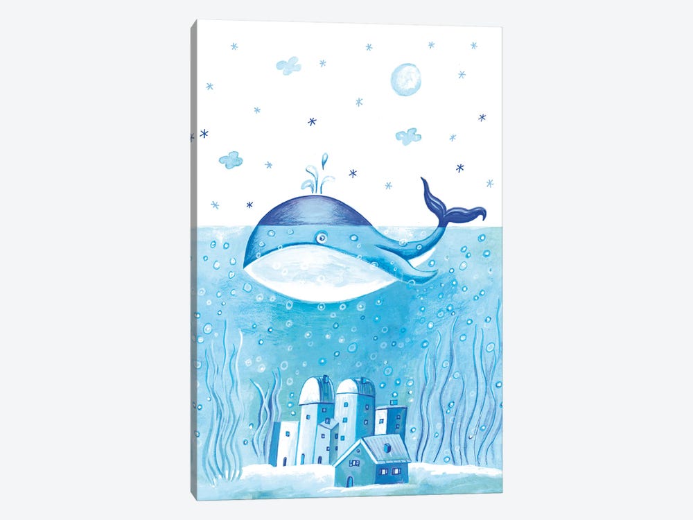 Blue Whale by Irene Goulandris 1-piece Canvas Art Print
