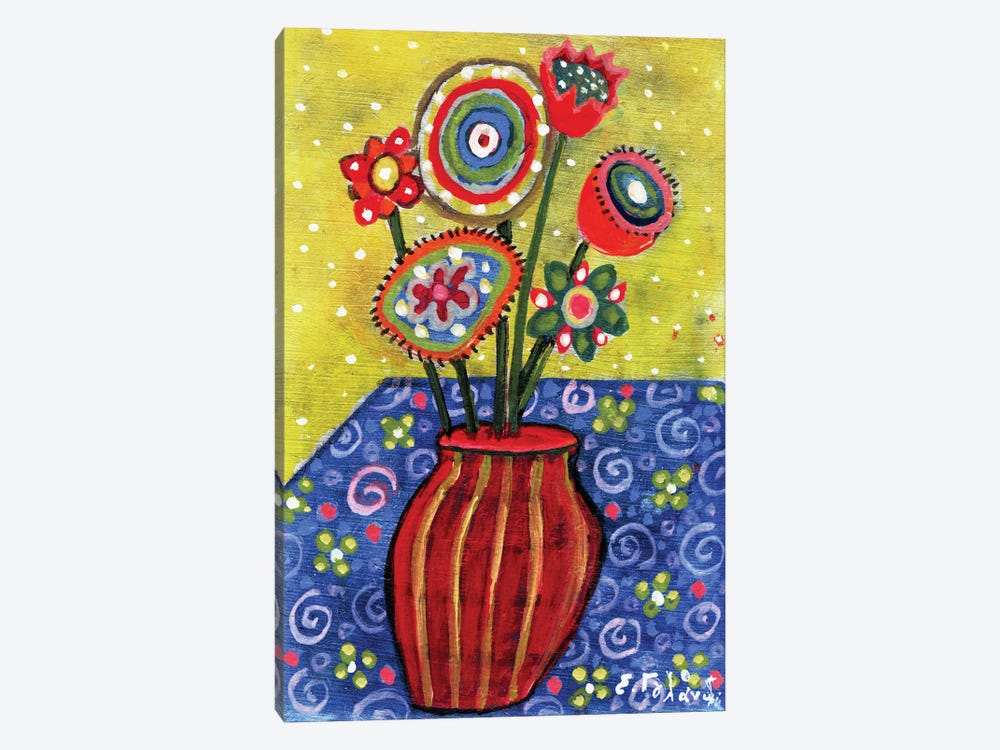 Vase With Flowers by Irene Goulandris 1-piece Canvas Artwork