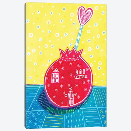Pomegranate With Heart Canvas Print #IGL89} by Irene Goulandris Canvas Art Print