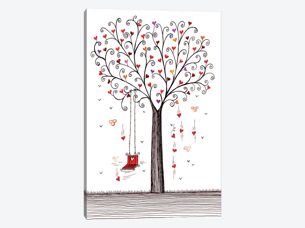 Tree With Swing by Irene Goulandris 1-piece Canvas Art Print