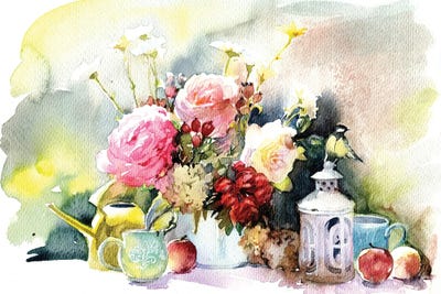 Garden Still Life by Marina Ignatova canvas print